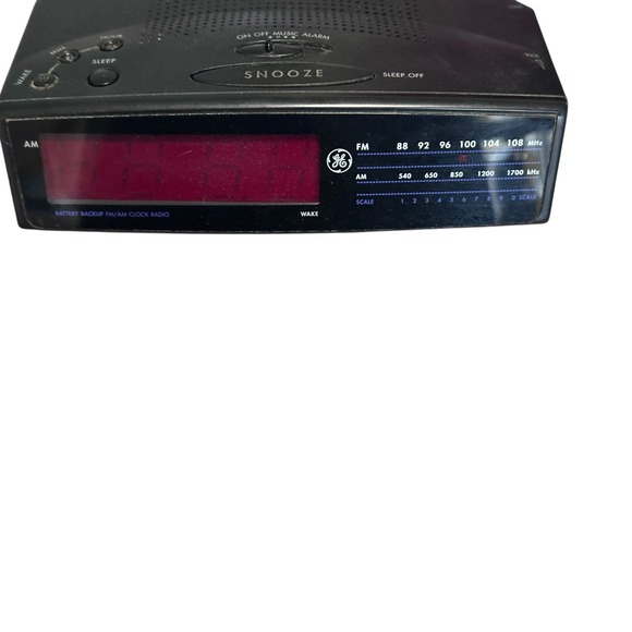 GE Alarm Clock‎ Radio AM FM Battery Backup Snooze Sleep Off Black - Picture 7 of 14